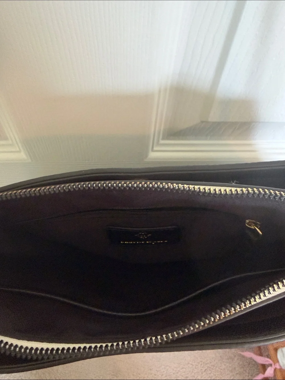 Nanette Lepore Black and Cream Pebbled Crossbody